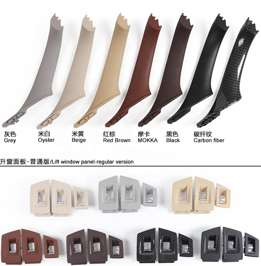 Poignée intérieure de porte intérieure pour F10 F11 F18 BMW Série 5 Accoudoir Tirette Garniture de Cache Ensemble de 7 Pièces 51417225875 51417261933 51417225879