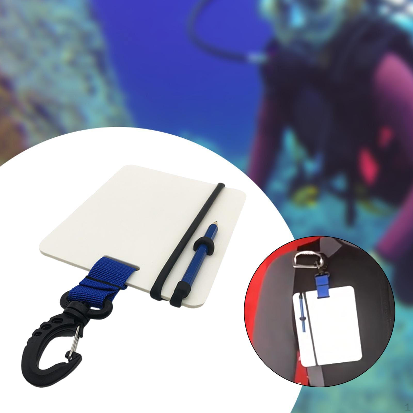 

Dive Writing Diving Board with Pencil, Portable Divers Handwriting Plate for Underwater синий