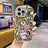 Phone Case: 2D Flat Design Suitable for iPhone 18 17 16 15 14 13 Pro Protective Case, Couple Style, Purple Cat, Christmas and Halloween Gift
