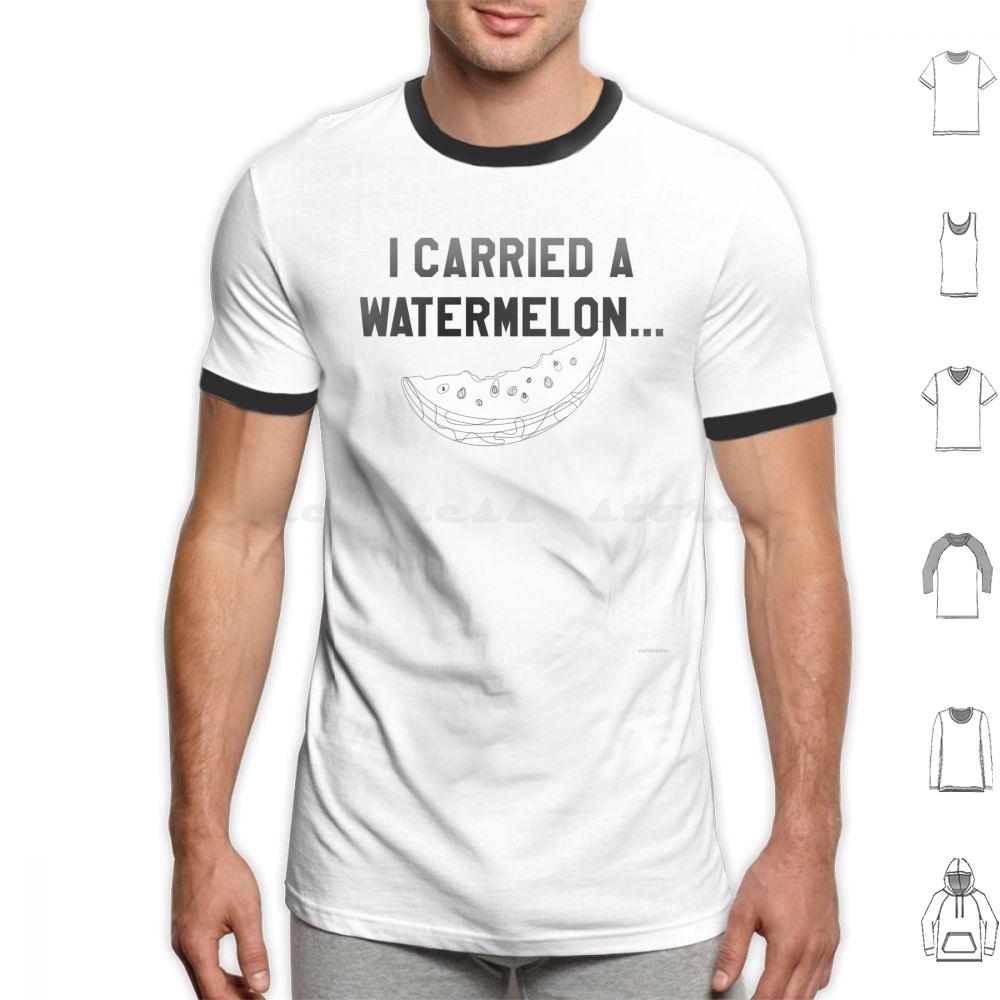 I Carried A Watermelon Black Text T Shirt Big Size 100 Cotton Dirty Dancing Watermelon Johnny Castle Baby Dancing 80s