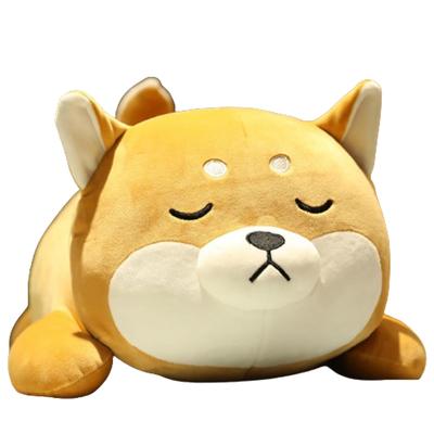 [YokohamaChildren] Shiba Inu Umarmungskissen, Plüschtier, großes Kissen, süßer Shiba Inu mit geschlossenen Augen, flauschig, flauschig, weich im Griff, Tier,