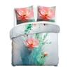 Bedding Set 220x200 SATIN COTTON Digital Print Floral Abstraction