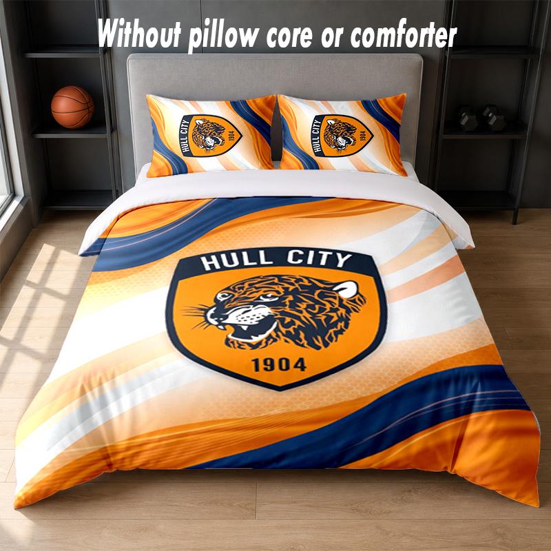 Set Biancheria da Letto Hull FC Design 1 Copripiumino + 2 Federe Morbido Traspirante Biancheria da Letto per la Casa