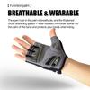 MTB Road Bike Half Finger Biking Gloves Angling Fitness Gloves Black Shockproof Wear Resistant Breathable Motorcycle Glo Practical Use