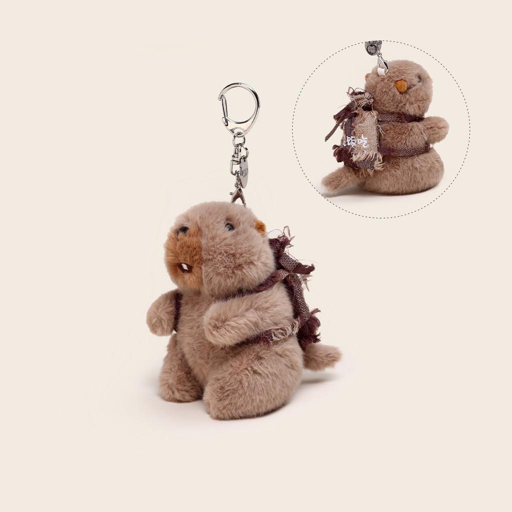 Marmota Key Plush Chain Pendant With Sound For Backpack Decoration And Idea Gift