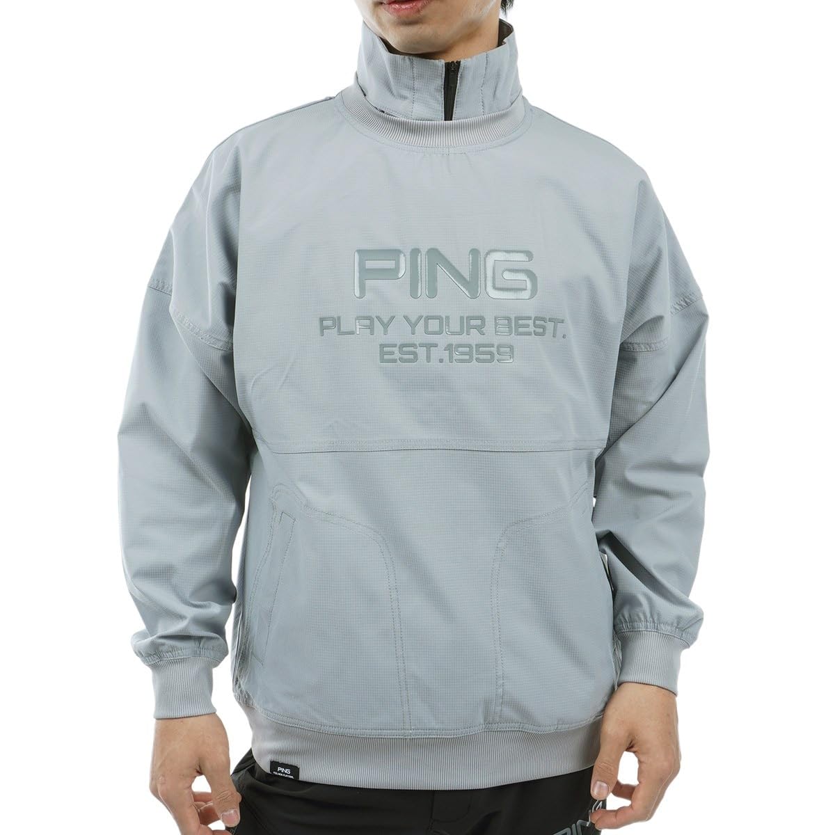 

Ping Apparel Men s 3-Way Full-Zip Blouson (Detachable Sleeves, Antibacterial and Odor-Resistant) / Golf Outerwear / 621-4120201 020_Gray, Size 3L