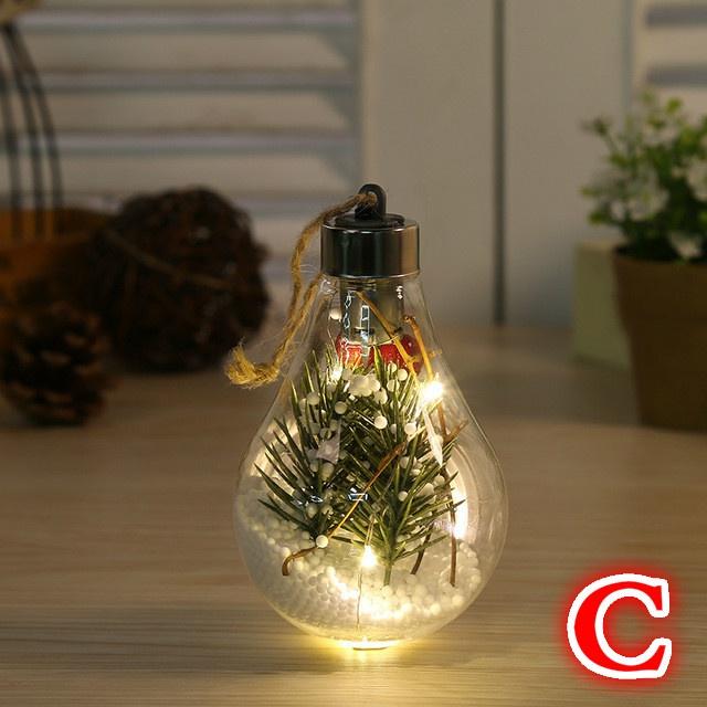 Led Transparent Christmas Ball. Christmas Decorations. Christmas Tree Decoration Pendant Plastic Ball Bulb