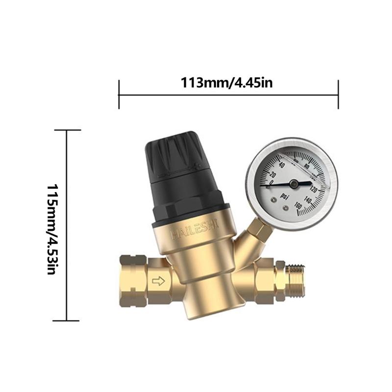 Adjustable RVs Water Pressure Reducer Valves For Long Lasting Performances Professional Copper Pressure Regulator Valves