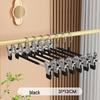 Stainless Steel Non-Slip Clothes Hanger with Plastic-Dipped Pants and Skirt Clips - Traceless Storage Solution