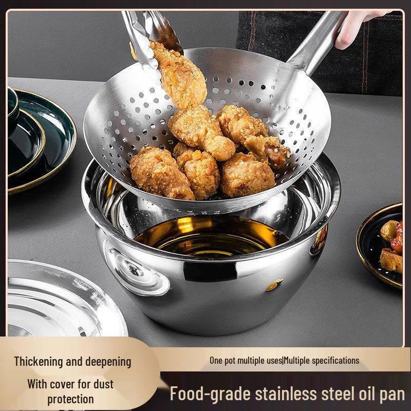 ZISIZ Extra Thick Enamel Kitchen Oil Storage Pot with Lid