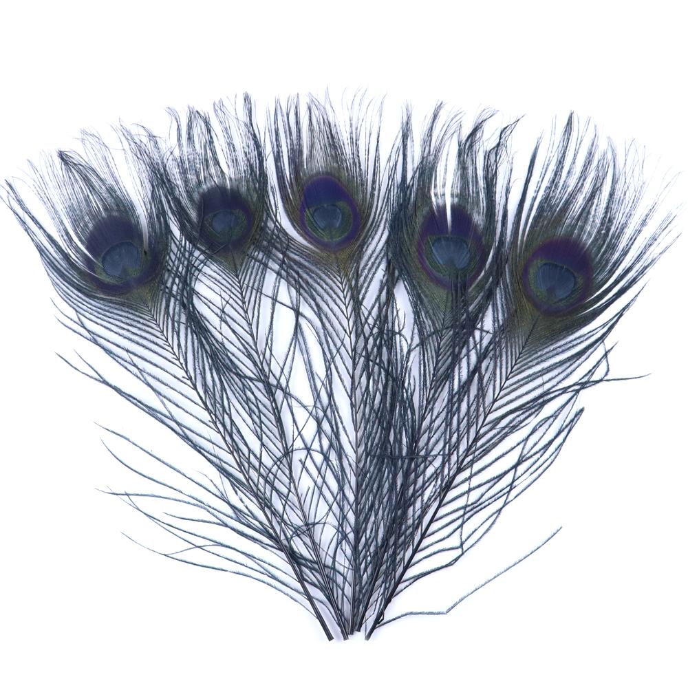 Dyed Peacock Feather 25-30cm for DIY Craft Vases Creative Hat Costume Party Wedding Carnaval Holiday Floral Decoration