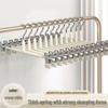 Non-Slip Traceless Pants Rack with Skirt Clips - Stainless Steel & Plastic-Coated for Household Storage