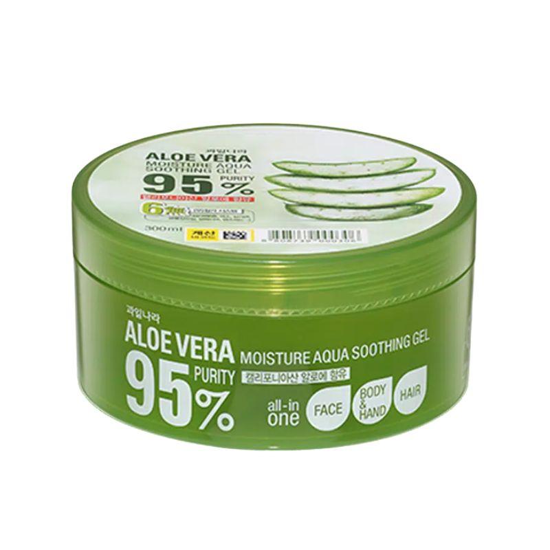Welcos Fruit of the Earth Aloe Vera Moisture Aqua Soothing Gel Hydrating & Cooling Moisture Gel 300ml 1