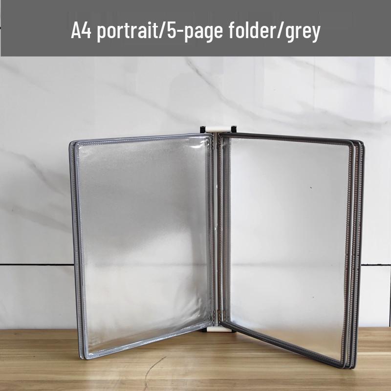 A4 Wandmontierter Klapp-Aktenordner, 5-seitiger SOP-Displayständer