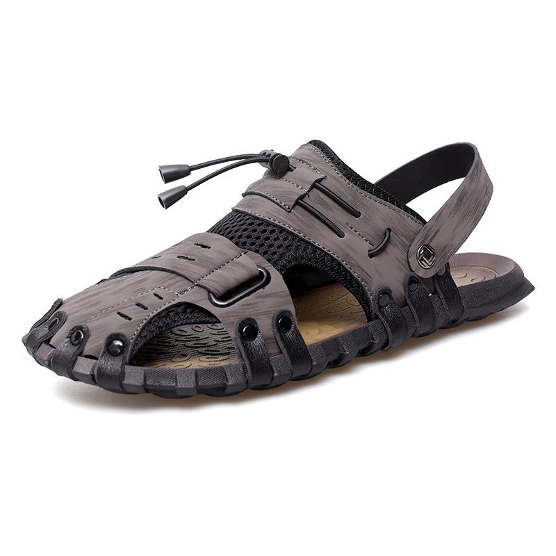FashionHandmade Fashion Men Sandals Solid Outdoor Beach Shoes Male Summer Comfort Lightweight Breathable Non-slip Man Casual Sandals