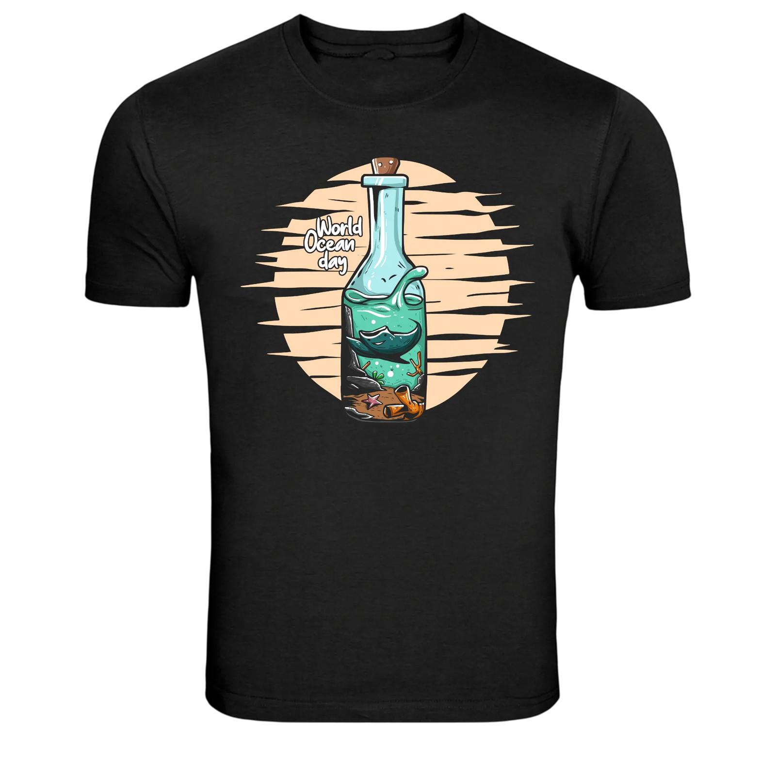 World Ocean Day Message In Bottle Graphic T-Shirt L