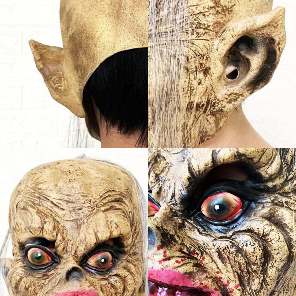Halloween Mask Blood Ancestor Rubber Handmade Costume Prop
