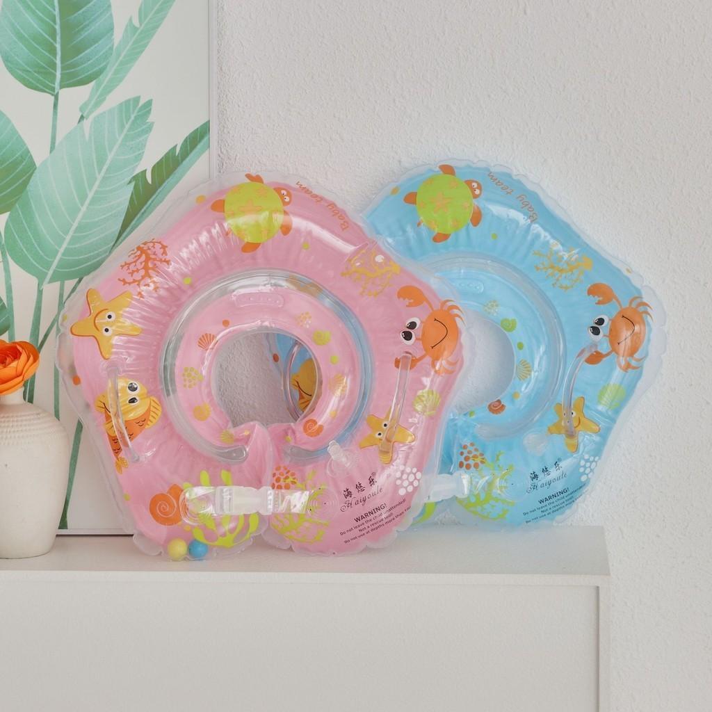 Baby Inflatable Swimming Ring Neck Float For Newborn Infant Toddler Bath Neck Collar 6 Months 0 Years Old Kids