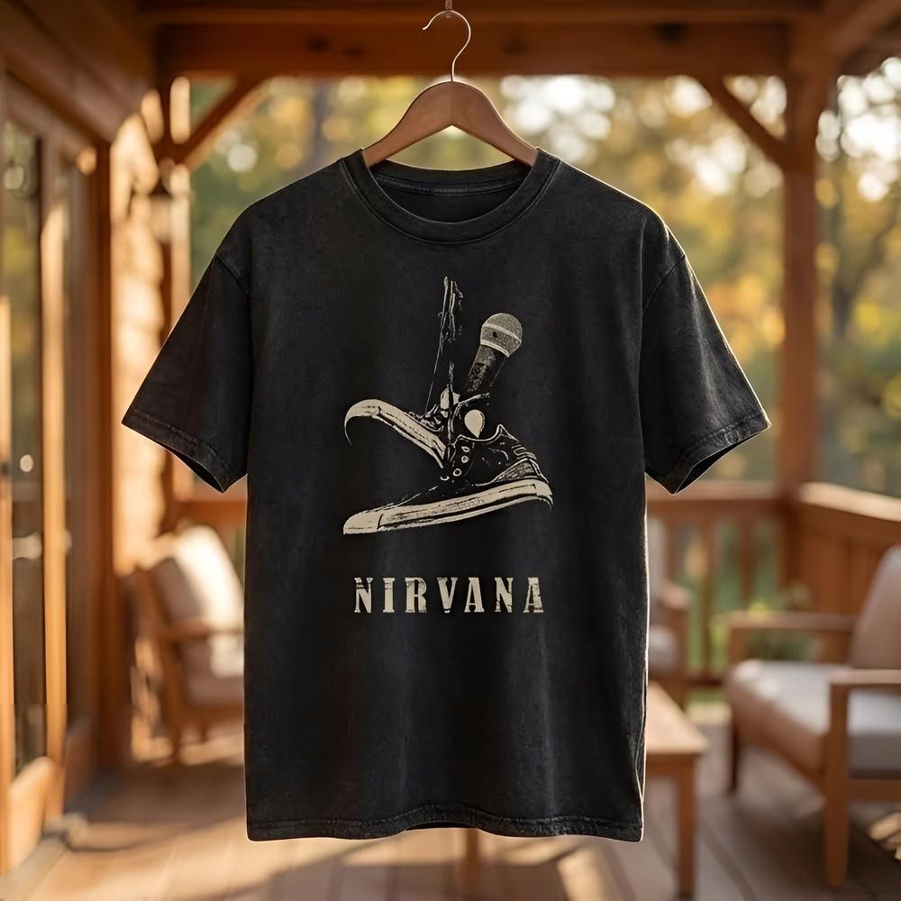 Nirvana 2026 Kurt Cobain Lyric Vintage Graphic Grunge Rock Tshirt Full Size Unisex T-Shirt XXL