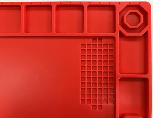 Doyusha Amazing! Red Silicone Mat for Hobbies, Medium, Hobby Tools