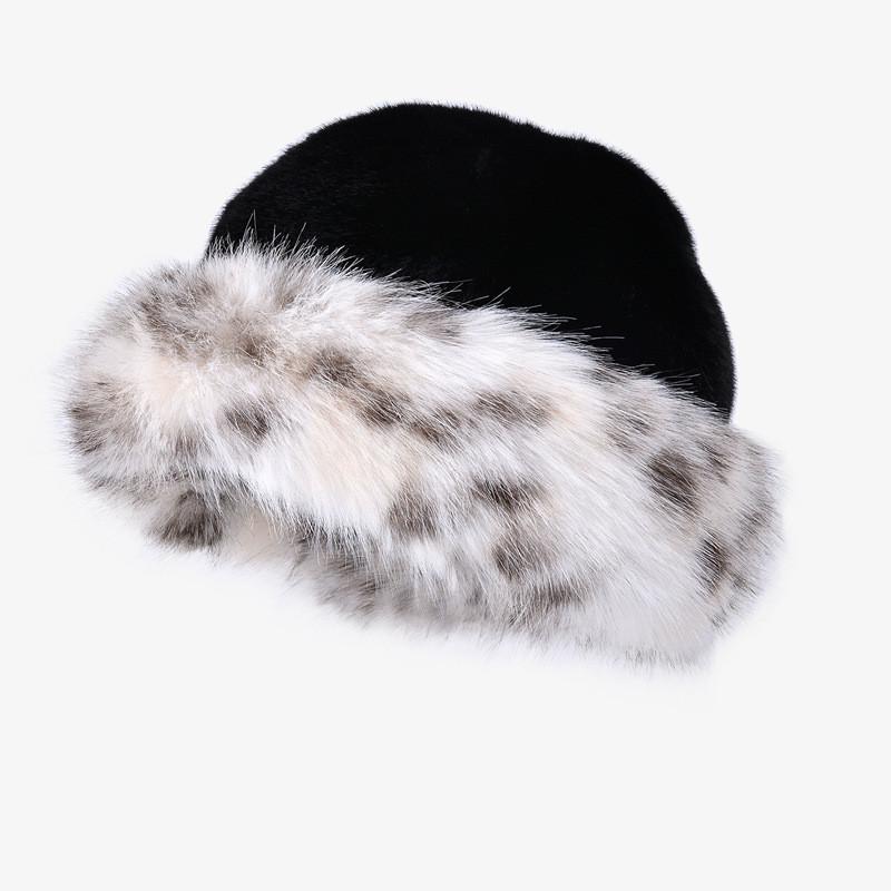 

Зимняя плюшевая шляпа-рыбачка с защитой ушей для женщин и мужчин чёрный