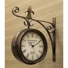 Akizuki Boeki Wall Hanging Double Sided Clock Station Clock Wall Store Wall Clock Station Antique European Retro Style Imported W32 X D10 X H36cm X