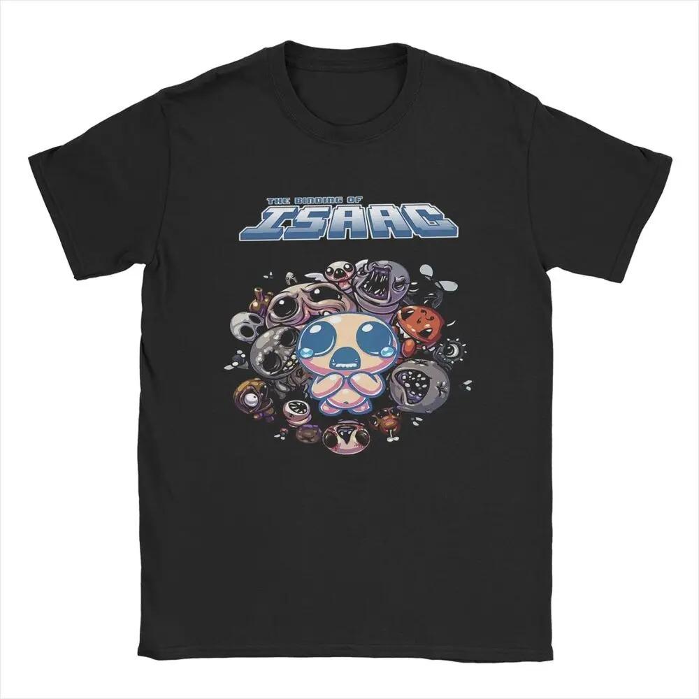 Awesome The Binding of Isaac Video Game T-Shirt Men O Neck Pure Cotton T Shirts Cartoon 90s Short Short Sleeves Plus Size Loose