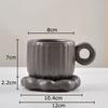 Vintage Kiln Glazed Porcelain Cup&saucer 250ml Coffee Mug Home Dining Table Milk Mugs Afternoon Tea Teacup Fruits Juice Cup