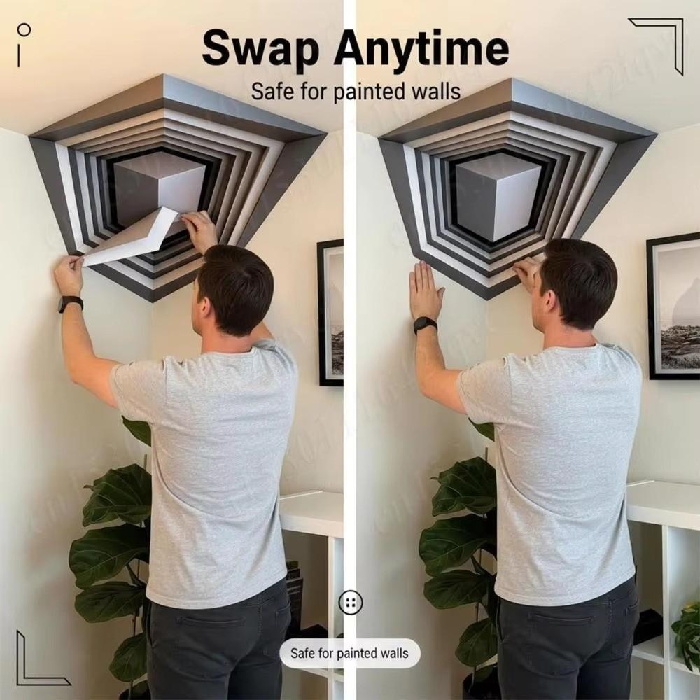 3D Wandaufkleber Unregelmäßige Illusion Eckwandaufkleber Neuer Wandkunstaufkleber Heimdekoration