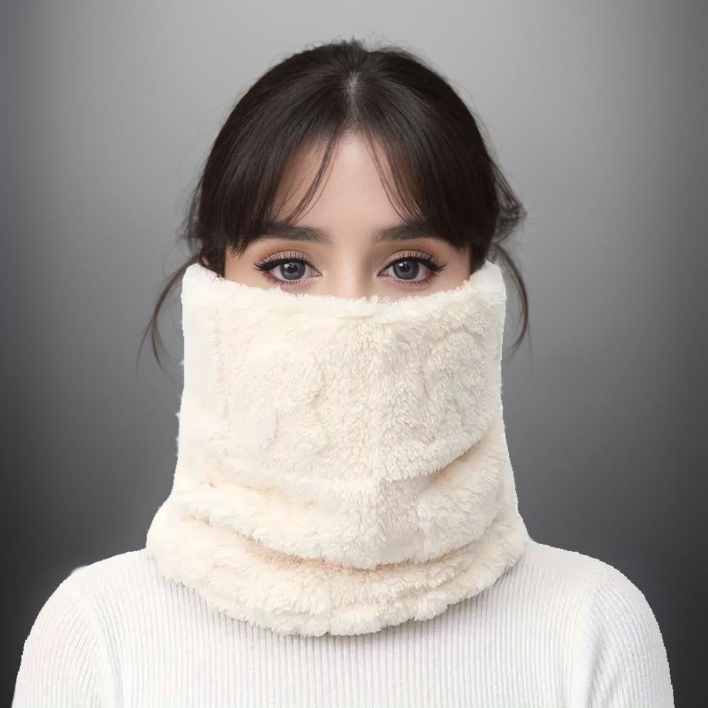 Solid Color Plush Scarf Solid Color Soft Scarf Cute Cold Resistant Neck Warm Skiing