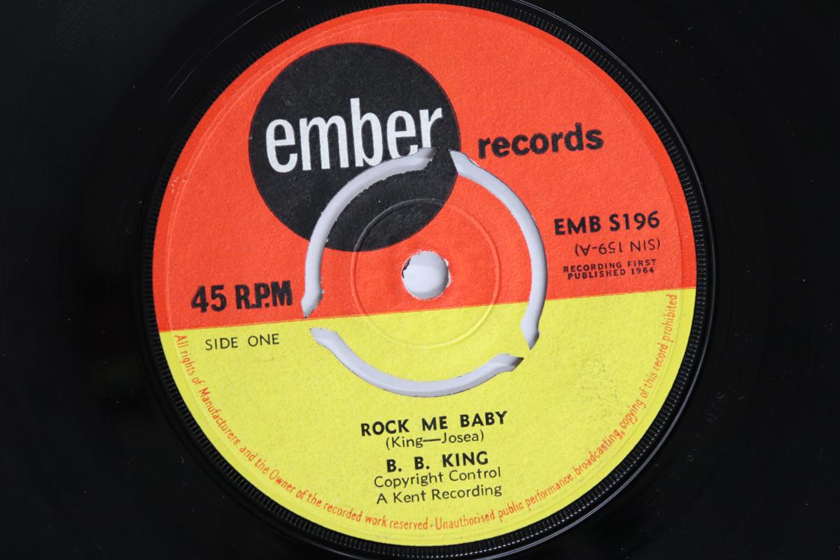 

7-дюймовая пластинка BB. KING - Rock Me Baby / I Can t Lose EMBS196 EMBER RECORDS 1964 UK Блюз Б/У