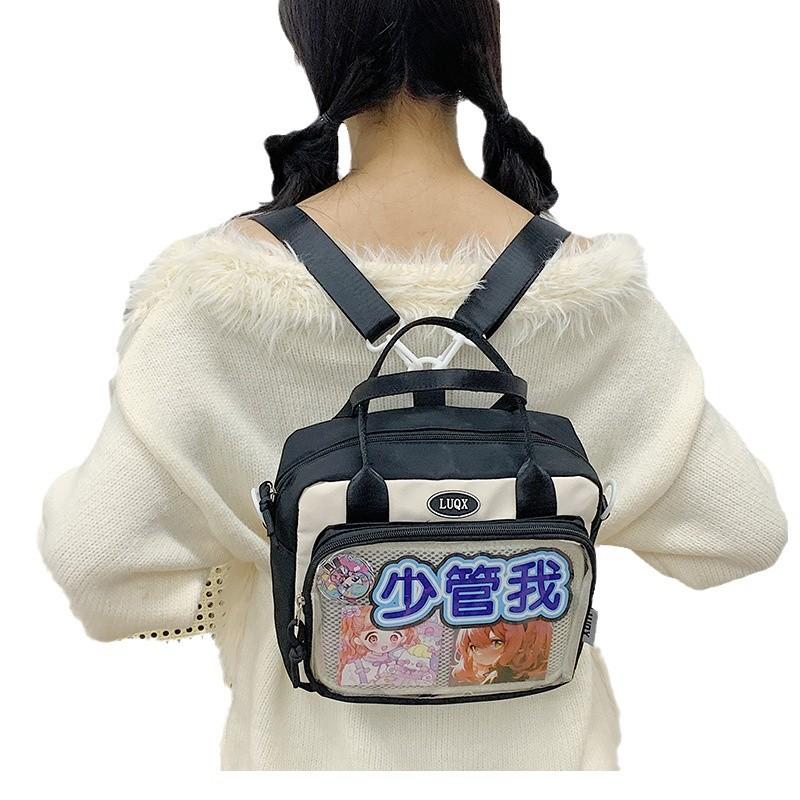 Cute Crossbody Pain Bag Student Versatile Shoulder Bag Large Capacity Commuter Handbag Korean Version New Transparent Backpack