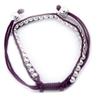 Les Trésors De Lily [R5290] - Ethnic Bracelet 'Kilimanjaro' Silver Purple - 5 Mm