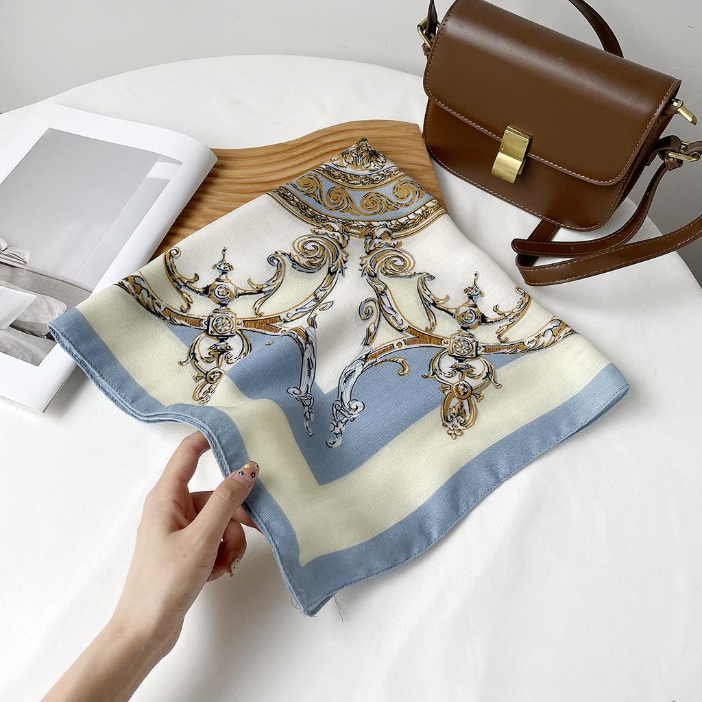 Fashion Geometric Chain Printed Square Scarf Versatile Women S Decorative Neck Scarf