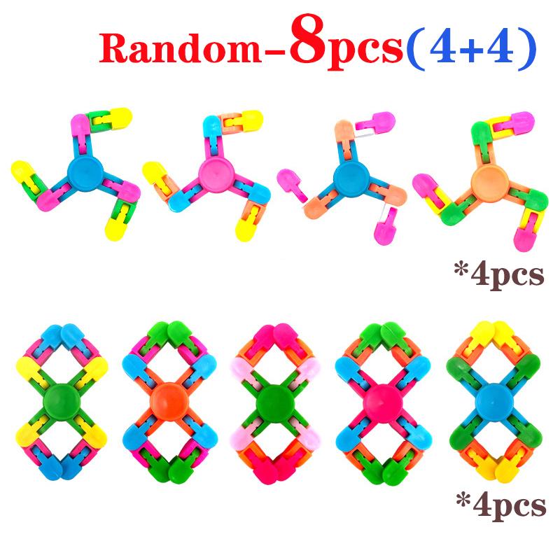 Diy Deformable Chain Fidget Spinner Stress Relief Decompression Toy Parent-Child Games Desk Toy For Kids Birthday Party Gifts