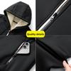 Autumn and Winter Men's Hooded Warm Short Jacket Casual Sports Cardigan Multifunctional Outdoor Jacket Imitation Wool Jacket