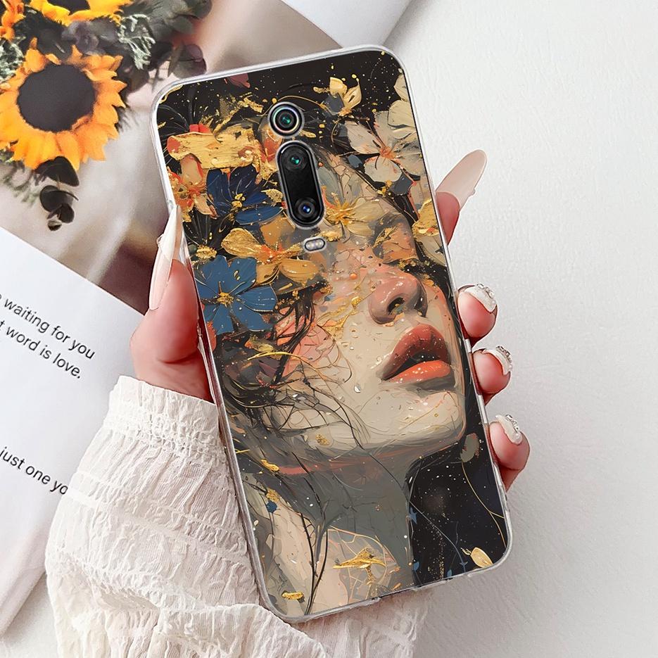 For Xiaomi Mi 9T Pro Case Colorful Flowers Painted Cover Soft Silicone Phone Case For Xiaomi Mi 9T Pro Mi9T Mi9TPro Fundas Coque