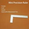 Mini L-Shaped Stainless Steel Ruler - High-Precision Thick Right Angle Tool for Leather Craft & Small Measurements