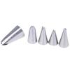 5Pcs Leaves Nozzles Stainless Steel Icing Piping Nozzles Tips Pastry Cake Decor