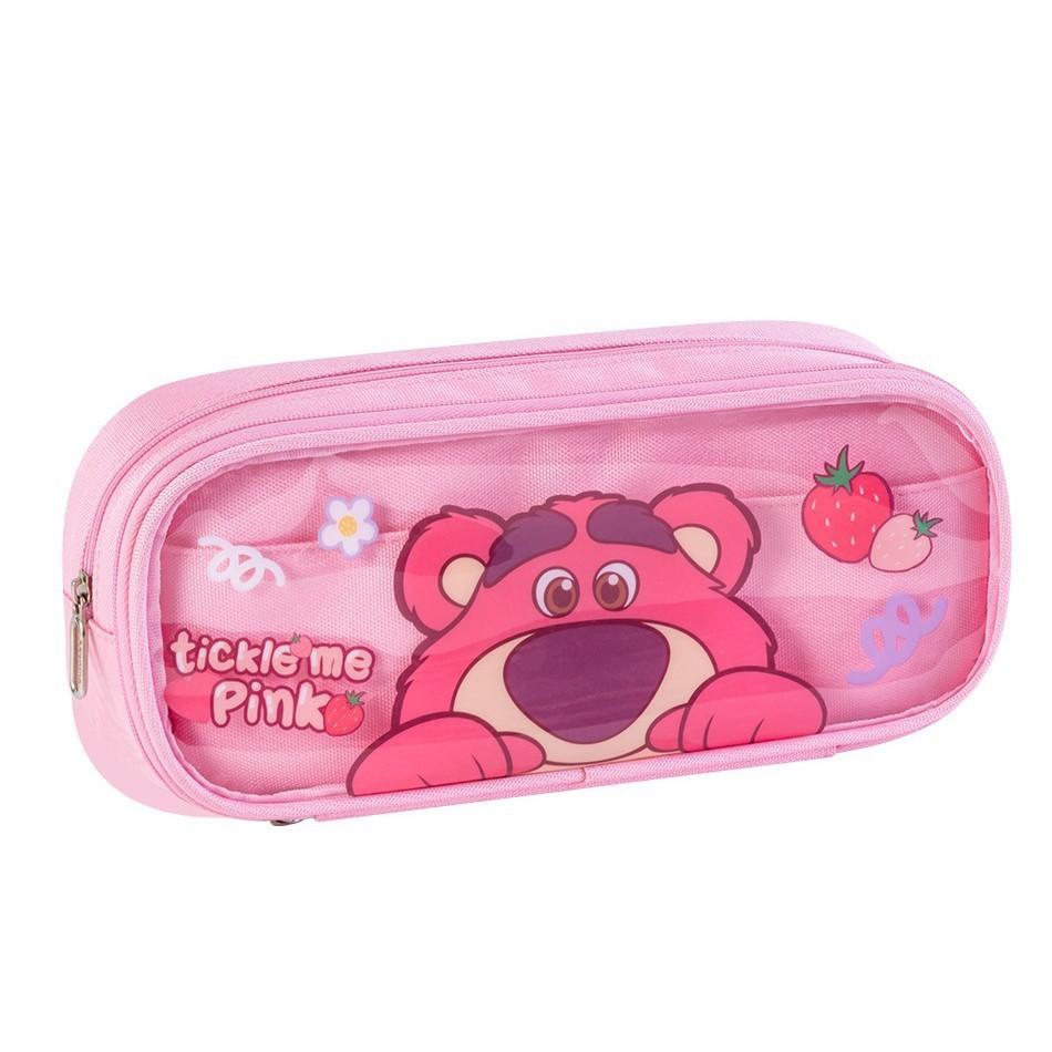 Transparent Pencil Organizer With High Capacity For Elementary School Students