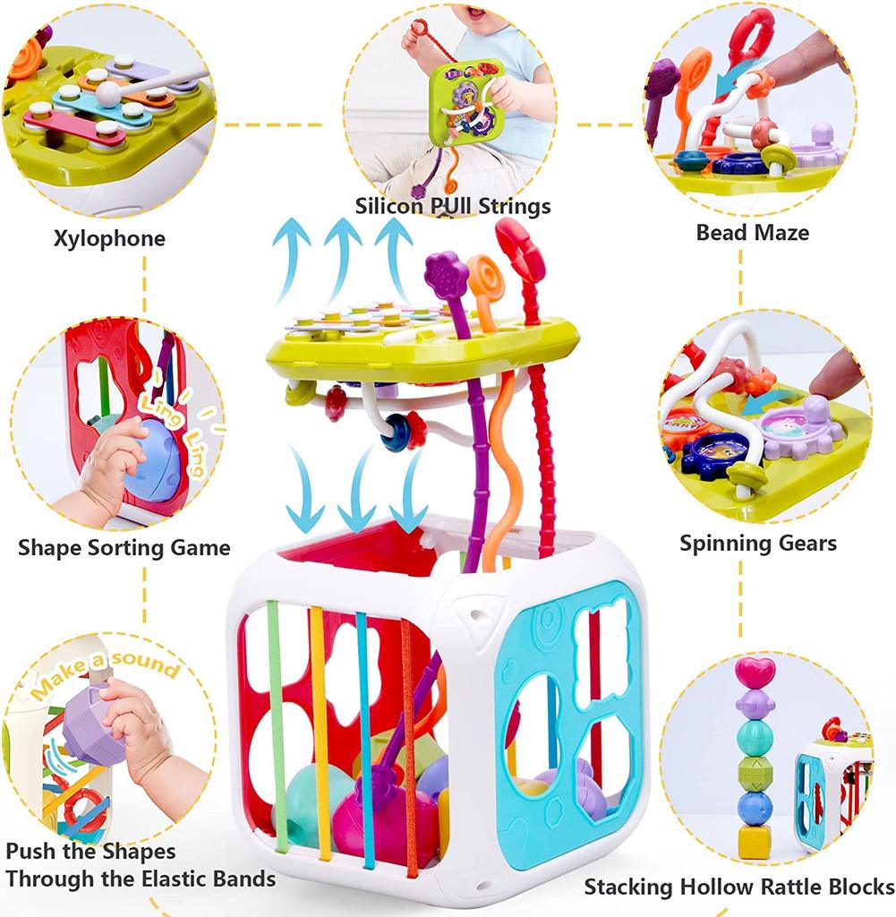 Baby Shape Sorter Toy Montessori Sensory Sorting Toys Motor Skills Training Games Kids Educational Toys For Children 1 2 3 Years
