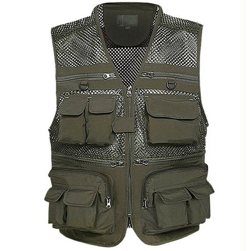 Multi-pocket Mesh Fly Fishing Quick Dry Outdoor Vest Waistcoat Adjustable