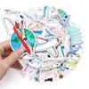 Graffiti Sticker 50Pcs Cartoon Waterproof Reusable DIY Self-Adhesive Aircraft Scrapbooking Pattern Phone Case Luggage Kids Gift Decorative