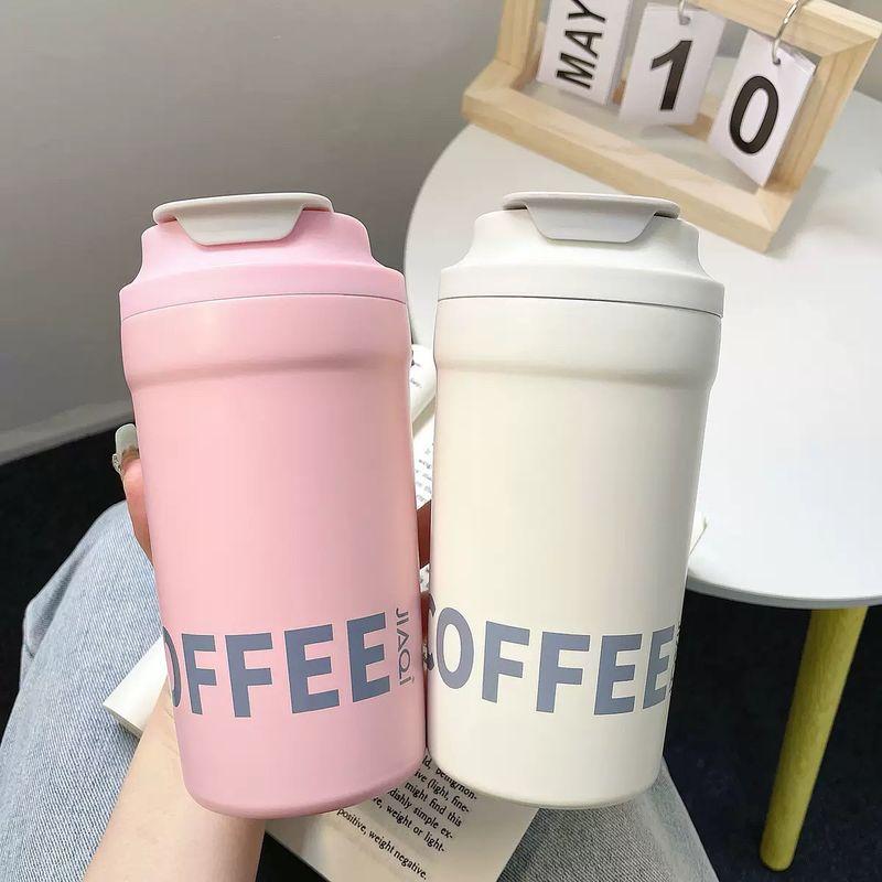 2025 New Arrival Coffee Cup 316 Liner Large Capacity Thermos Cup Retro Girls Good-looking Minimalist Portable Cup