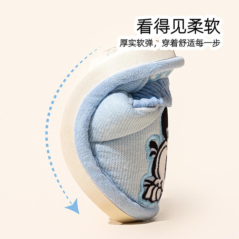 Babu bean children's cloth slippers female treasure spring and autumn indoor winter soft bottom toddler child male 2 years old 3 boys non-slip cotton
