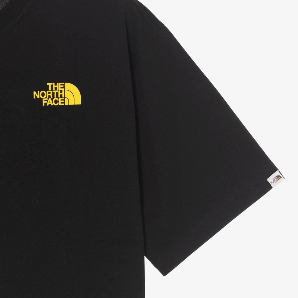 The North Face Pullover Round Neck Printed Short Sleeve T-Shirt Unisex Tops Black NT7UR12J