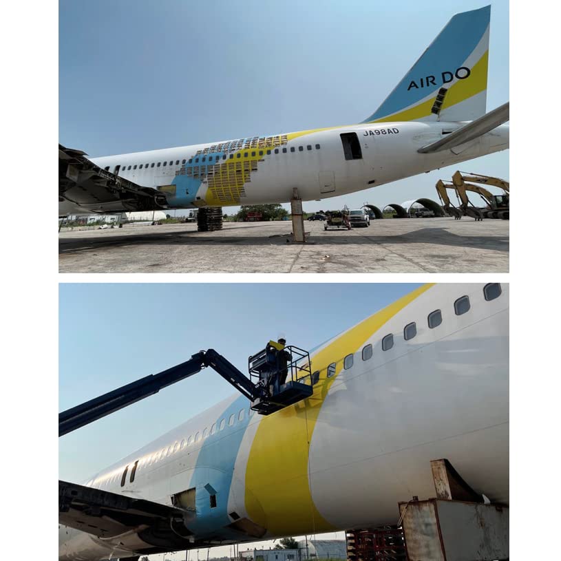 PLANETAGS B767 JA98AD Yellow AIRDO Plane Tags Aircraft Remanufactured Keychain Boeing Present Gift