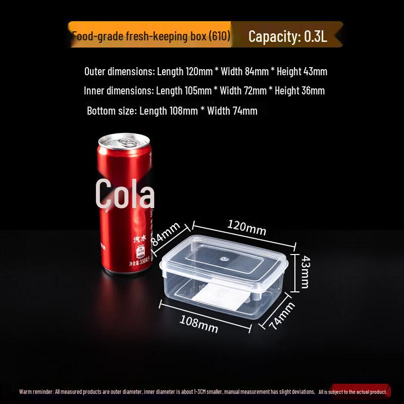 Qiwei Clear Plastic Lidded Food Storage Box