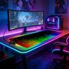 LED Lighting RGB Mouse Pad E-sports Game Keyboard Pad Table Mats Streamer Light Rainbow Laptop Accessories Deskmat Mousepad Pc