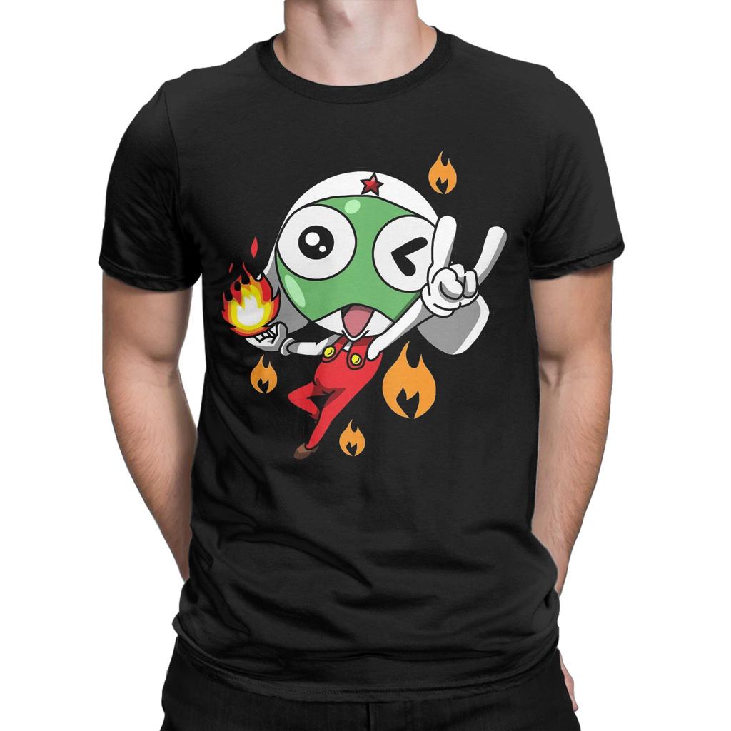 Men Womens TShirts Funny Sgt Frog Keroro Awesome 100 Cotton Tees Short Sleeve  T Shirts Crewneck Clothes Party